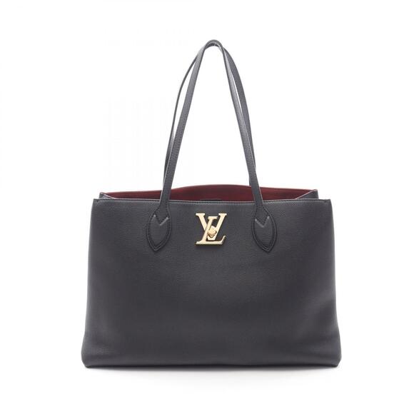 Louis Vuitton Lockme Shopper Tote Bag Leather Black - Picture 1 of 9